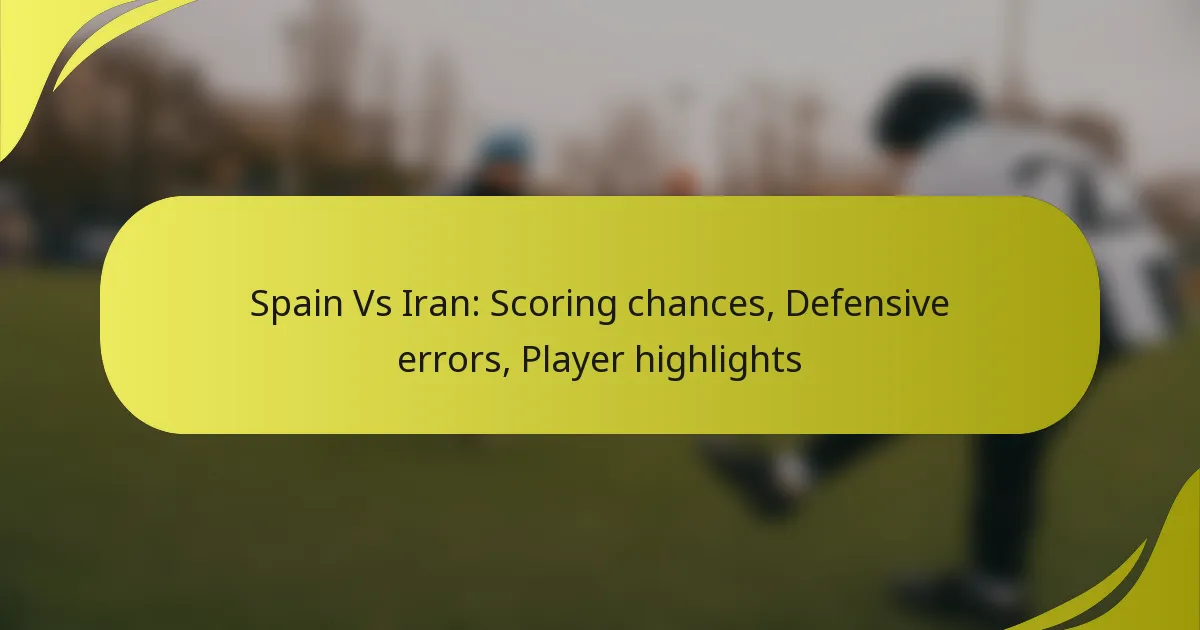 Spanien gegen Iran: Tormöglichkeiten, Defensivfehler, Spieler-Highlights