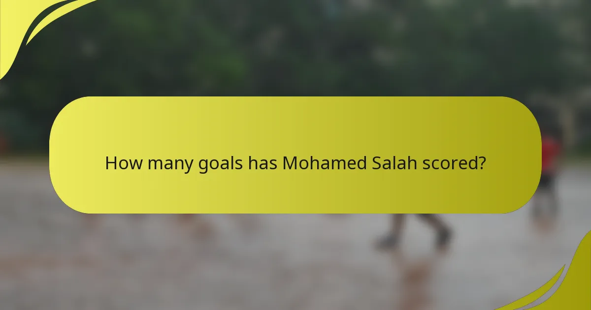 Wie viele Tore hat Mohamed Salah erzielt?