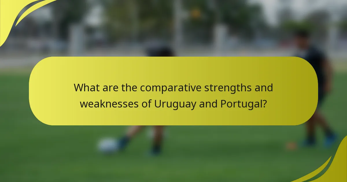 Was sind die vergleichenden Stärken und Schwächen von Uruguay und Portugal?