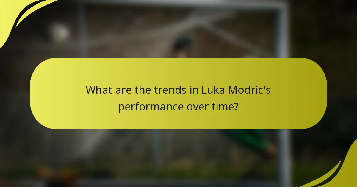 Was sind die Trends in Luka Modrics Leistung über die Zeit?