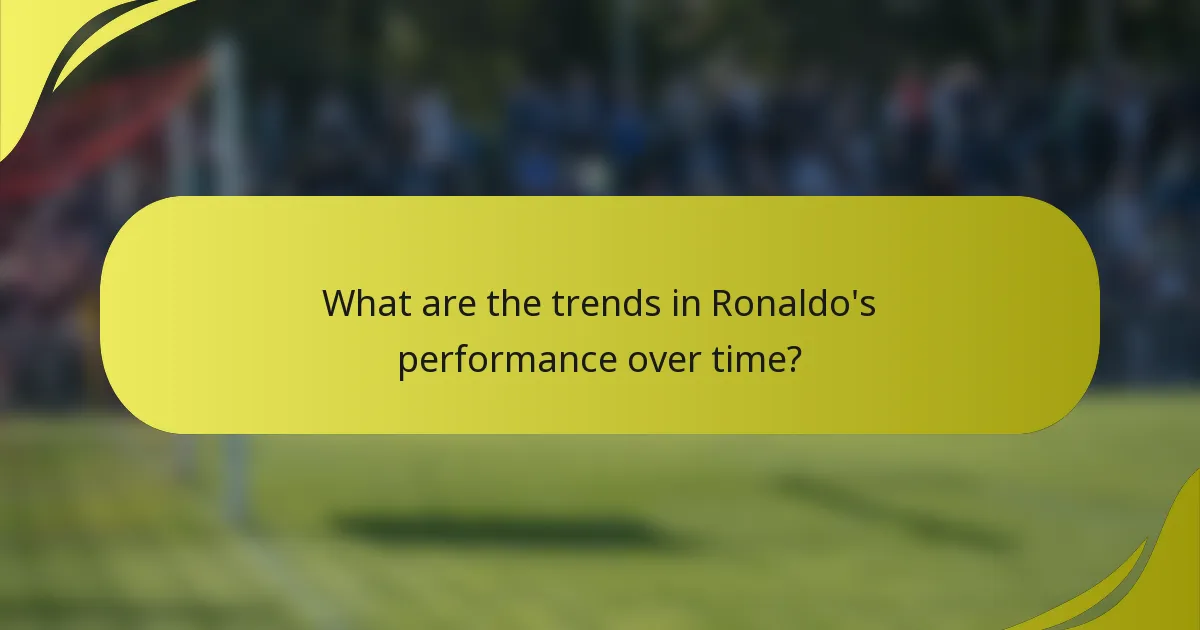 Was sind die Trends in Ronaldos Leistung über die Zeit?