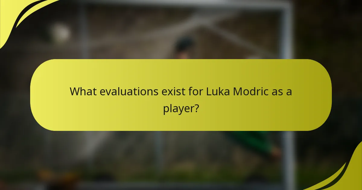 Welche Bewertungen gibt es für Luka Modric als Spieler?