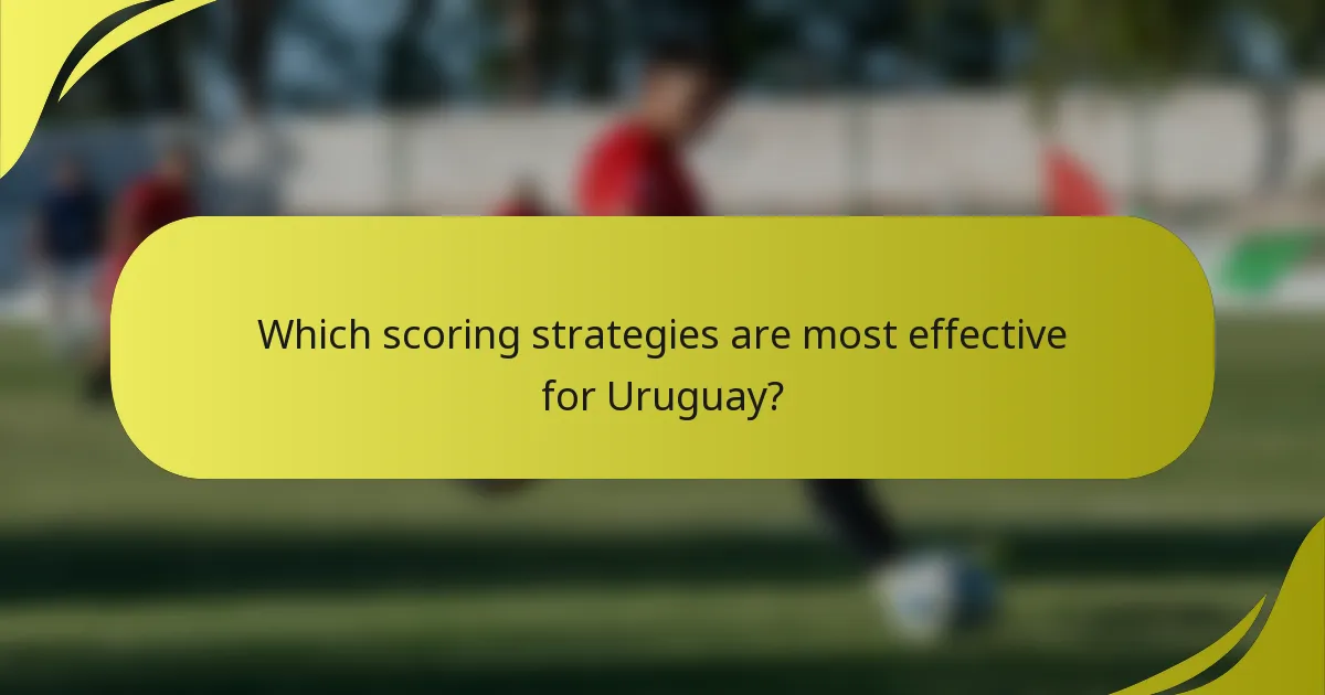 Welche Torschussstrategien sind für Uruguay am effektivsten?